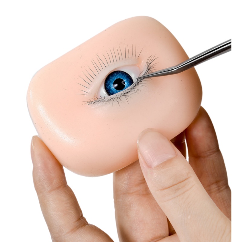Eyelash Extension Open Eye - Tête de mannequin réaliste en silicone