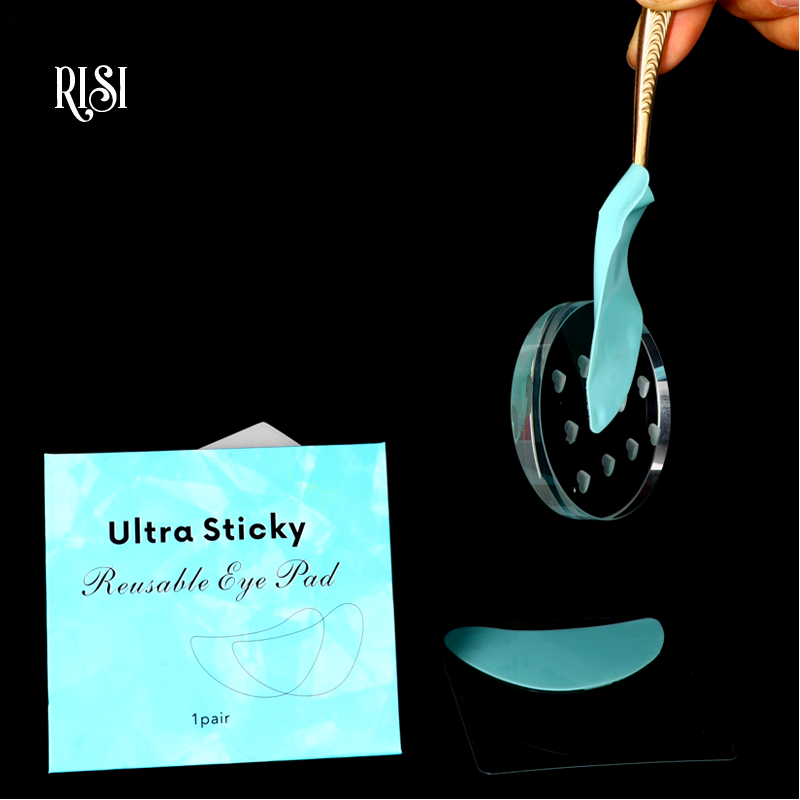 Eyelash Extension Eye Mask - RISI Patchs oculaires en silicone réutilisables,