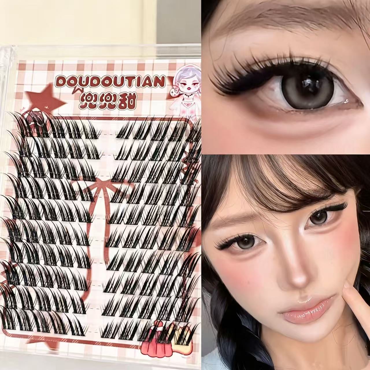 Eyelash Extension Douyin - Cils ailés style renard Doudoutian, effet