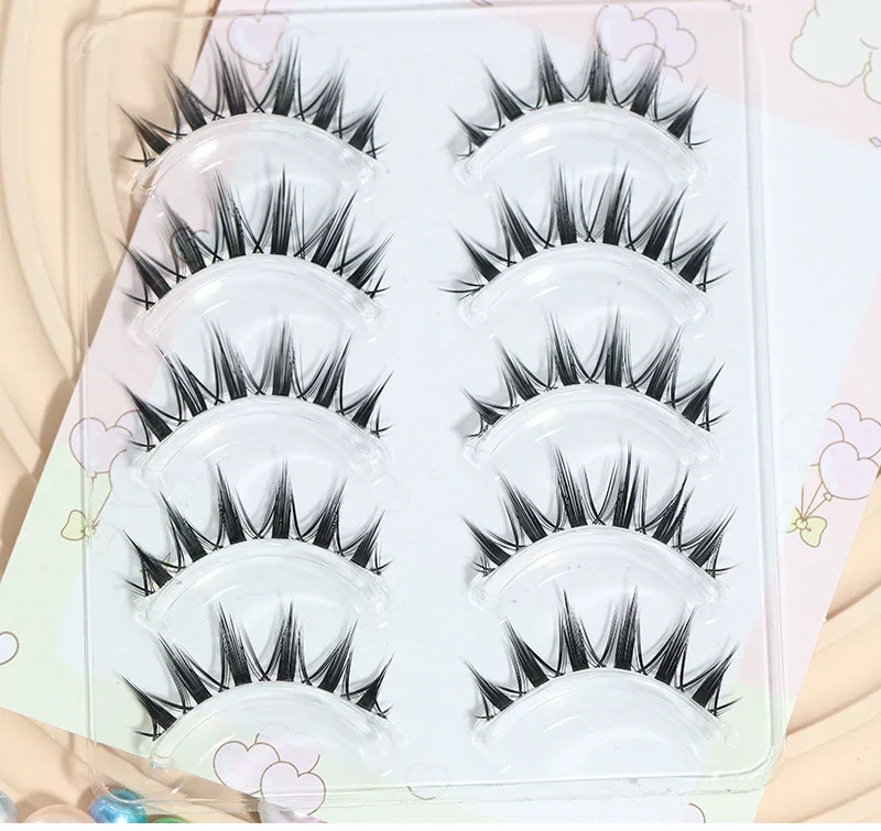 5 paires de faux cils Manga en - Eyelash Extension Douyin avis et prix