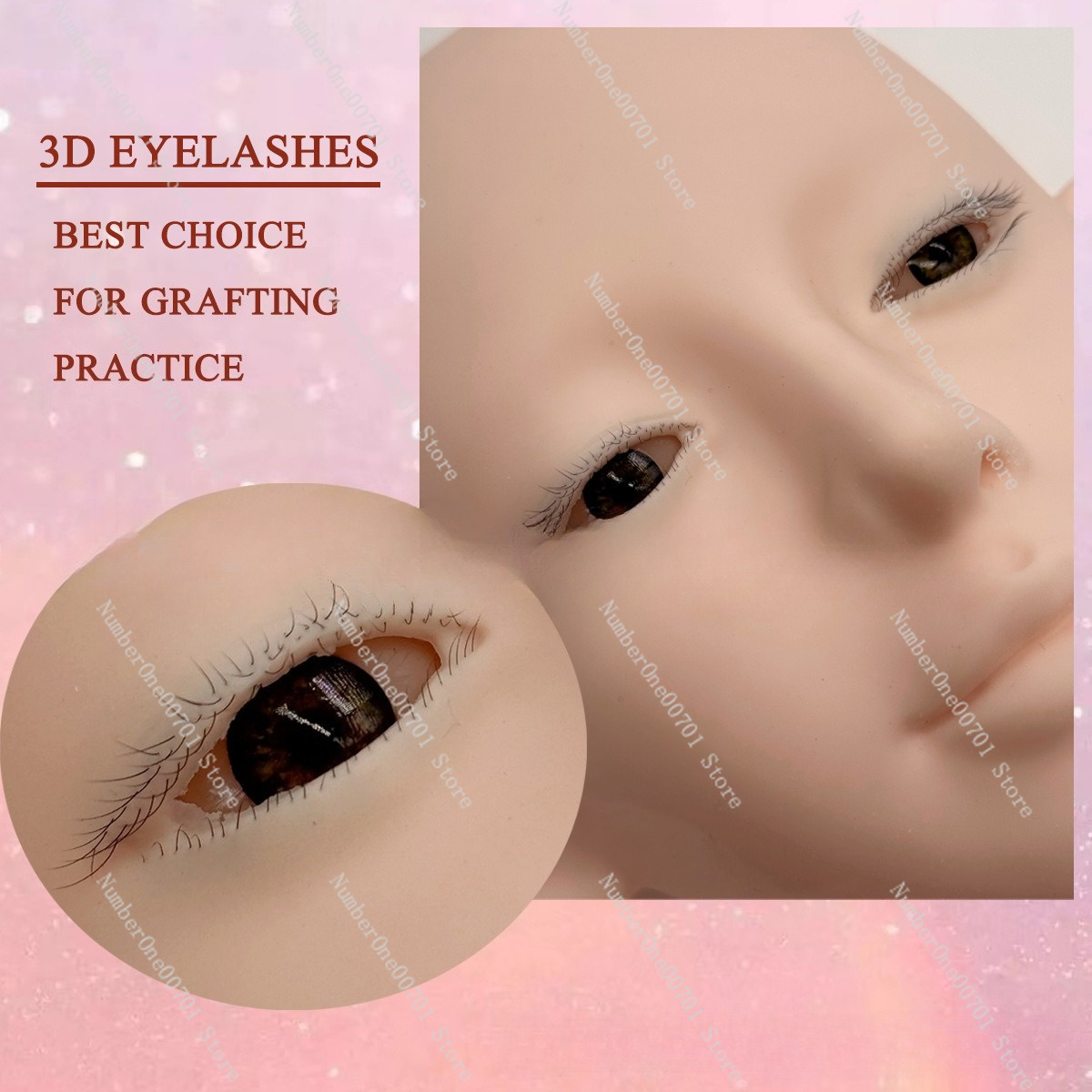 Tête de mannequin en silicone  - Eyelash Extension Open Eye avis et prix